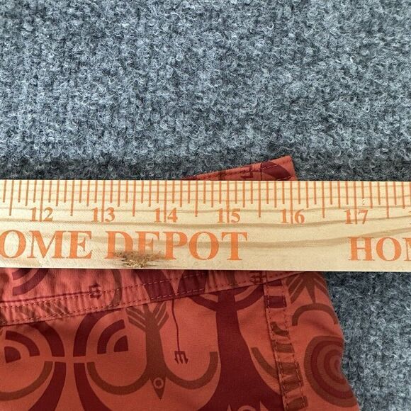 Patagonia Board Shorts Mens 33 (32) Orange Geometric Swim Trunks 9" Nylon Adult - Picture 5 of 9